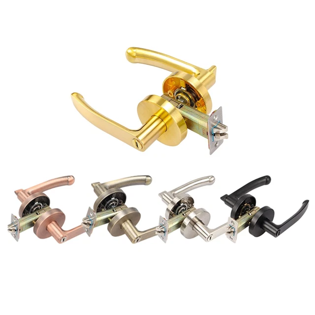 Serrure de porte en alliage de zinc avec poignée unique à trois barres design