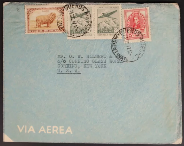 Mayfairstamps Argentina 1947 to US Airmail Cover aag_44635