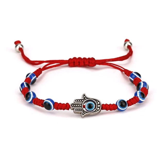 Braided Evil Eye Red Rope Bracelet Bangle Women Men Turkish Amulet Kabbalah Gift