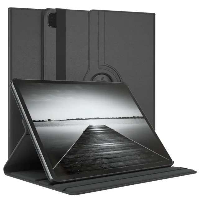 Für Apple iPad Pro 12,9 2022 Schutzhülle Tablet Case Smart Kunstleder Schwarz