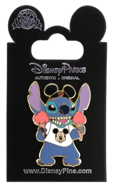 2008 Disney Tourist Stitch with Ice Cream Cones Pin With Packing Rare