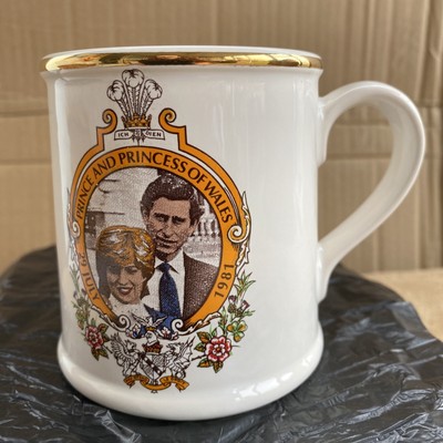 Prince & Princess Of Wales 29 July 1981 Commemorative Wedding Mug White Ceramic
