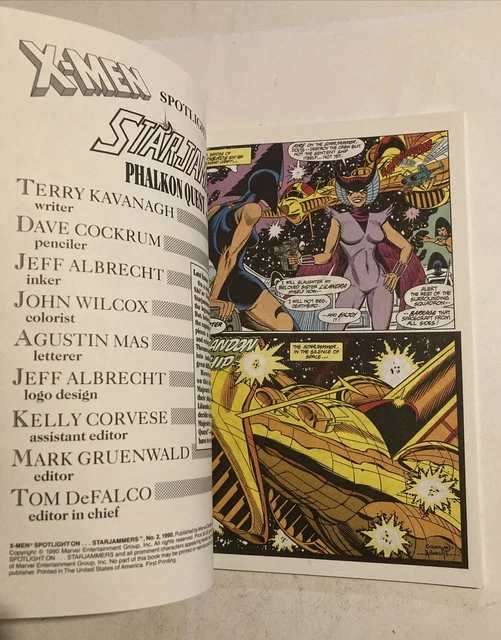 X-MEN SPOTLIGHT ON STARJAMMERS # 1 & # 2 Marvel Comic Books G/VG 1990 Copper Age 7