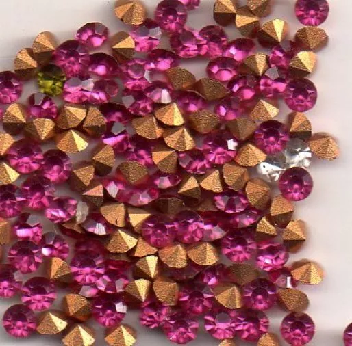 50 Strass Rond Pp24 - 3.1 Mm - Fuchsia