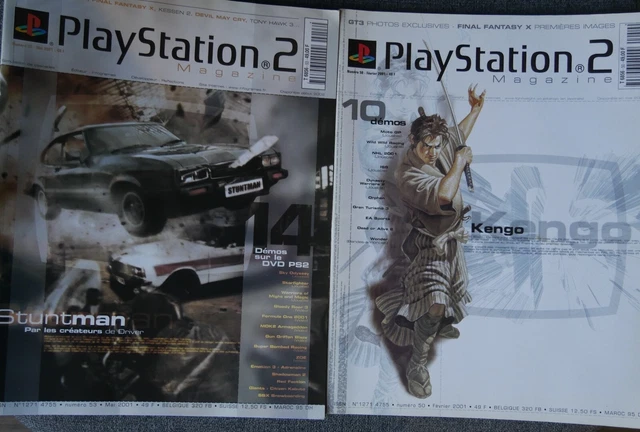 PLAYSTATION 2  Magazines N°50 et N°53 - Février et Mai 2001-TBE