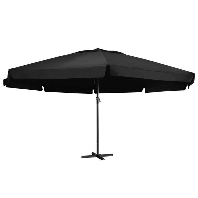 Ombrellone Da Giardino Outsunny Con Luci LED – 300x256 Cm, Manovella, UPF50+, Palo Alluminio, Ricaricabile Solare/USB