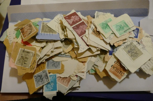 100 numerical used UK British postage stamps kiloware postal