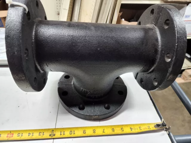 ANVIL 0306028200 Pipe Tee 4" x 4" x 4" Flange Cast Iron Domestic Class 125 NeW