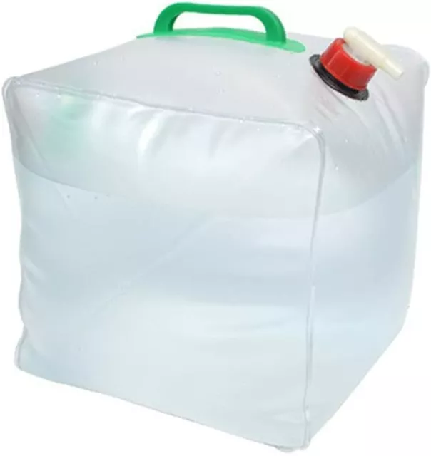 2 Taniche d'Acqua Pieghevole 20L Contenitore Portatile Acqua Potabile da Viaggio