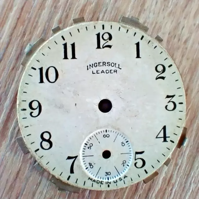 POCKET WATCH DIAL Ingersoll Leader 8.50 PicClick UK