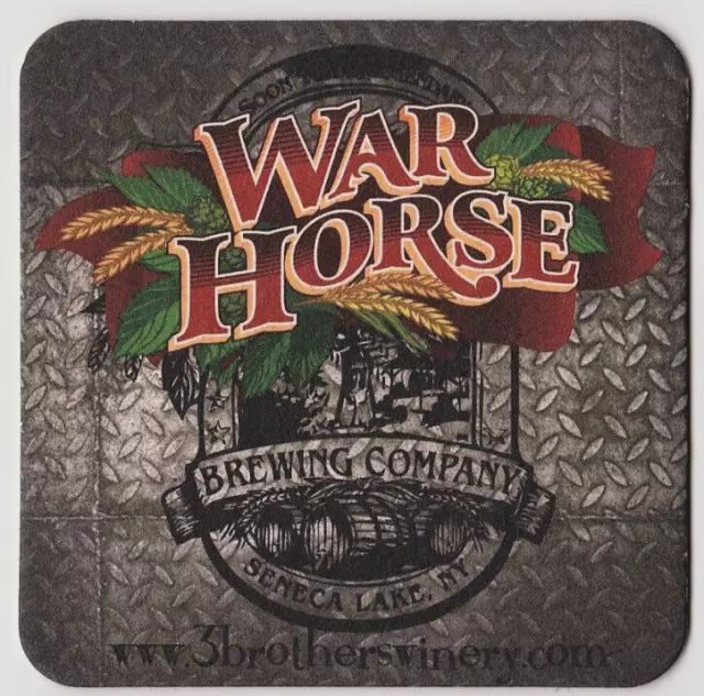 War Horse Brewing Co Beer Coaster Seneca Lake NY