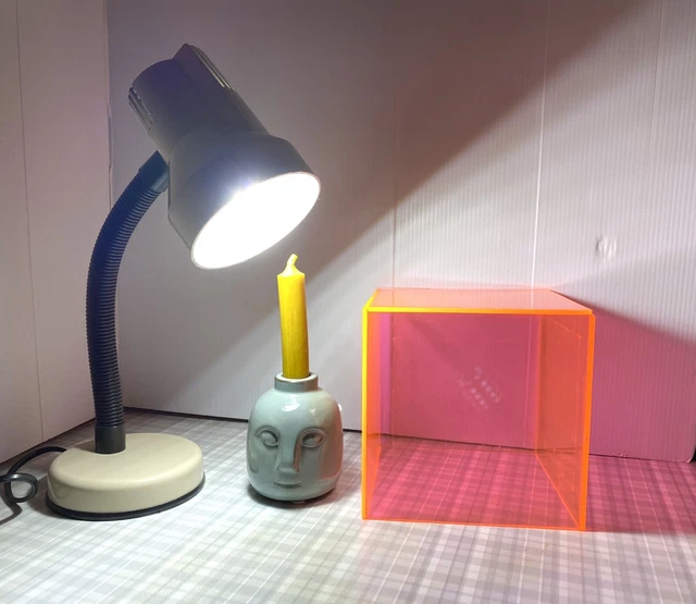 LAMPADA DA SCRIVANIA VINTAGE ANNI '70 VENETA LUMI beige retrò LAMPADA DA TAVOLO COLLO D'OCA