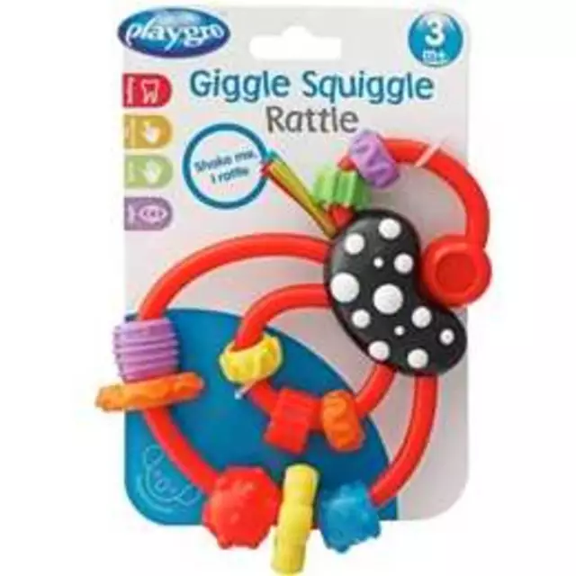 New Play gro giggle squiggle rattle 3 month + Spinning beads Shake Me I Rattle 2