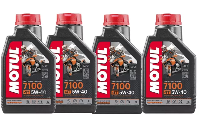 Olio Motore Moto Motul 7100 4T 5W40 100% Sintetico ESTER JASO MA2 - 4 litri lt