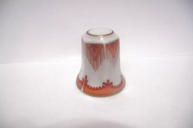 Thimble Lindner Porzellan Bavaria Draping Orange Designs