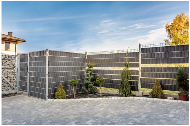 Strisce Schermanti PVC Per Recinzioni - 35m X 19cm, Verde, Con Clips