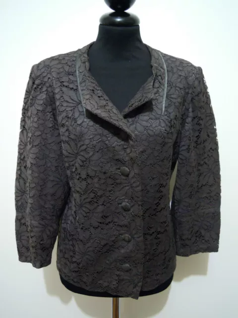 CULT VINTAGE '70 Giacca Donna Cotone Pizzo Lace Cotton Woman Jacket Sz.M - 44