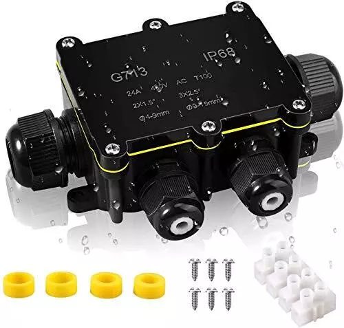 Raccord Électrique Étanches IP68, en Polycarbonate, Connecteur de Câble  Électrique Boîte de Derivation Étanche Éxterieur 3 Fils, Domino Etanche  Boîte