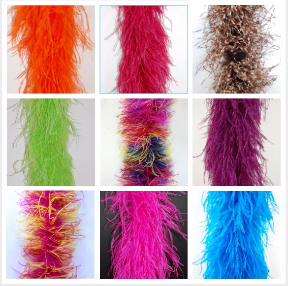 OSTRICH Feather BOAS 72" Many Colors From 2 PLY-10 PLY Halloween/Costumes/Bridal