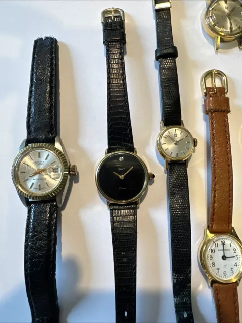 Lot De 7 Montres Vintage Femme Lip Sicura Tissot Movado Kelton