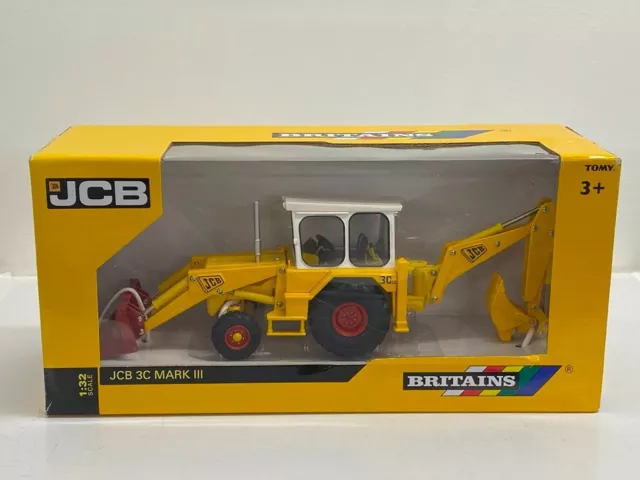 Britains JCB 3C MK111 Backhoe Loader excavator Farm vehicle 1:32 scale