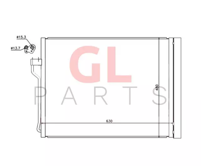 Pour Bmw 6/6 Gc F06/F12/F13 2011-2019 Air Condenser A/C Radiator 64539219843