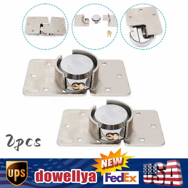 2X Garage Shed Door Padlock Latch Key Padlock Set Hidden Shackle Padlock 2x73mm