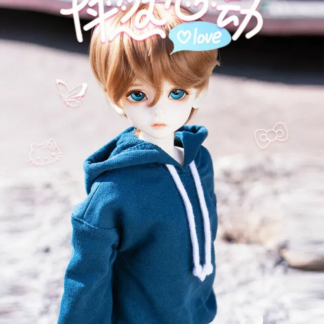 1/4 BJD Doll SD Boy Male Ball Jointed Body + Eyes + Face Makeup Wig Hair Clothes