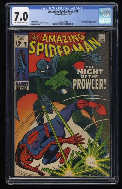 Amazing Spider-Man #78 CGC FN/VF 7.0 Off White to White 1st Appearance Prowler!