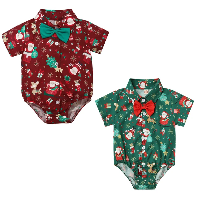 Abiti stampa cartoni animati neonato di Natale neonati bambine neonate per bambino di 1 anno