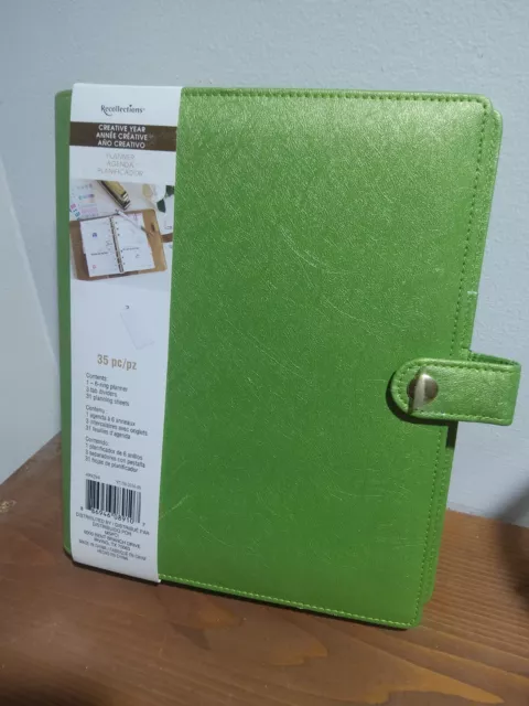 Recollections Creative Year 35 pc Green Planner agenda 6”x8” New