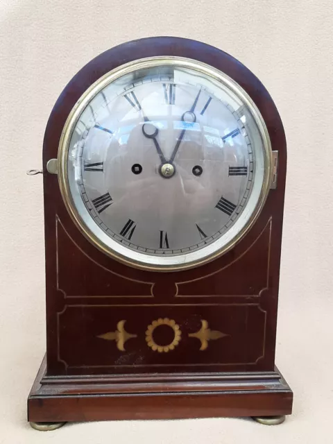 Large Antique Quality English Twin Fusee Bracket Clock For Spares Or Repair