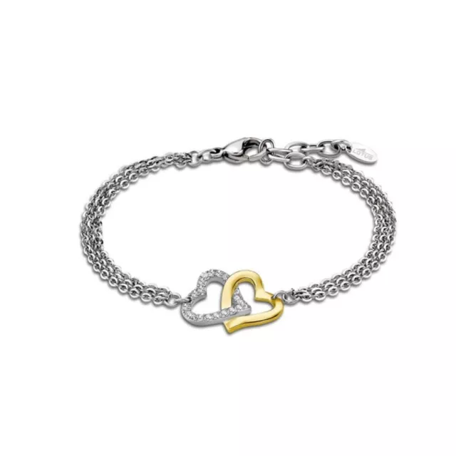 Romantic steel bicolor bracelet Woman`s Heart LS2117-2 / 1