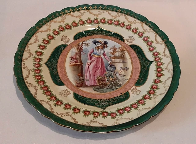 Plato antiguo de porcelana...Pintado a mano