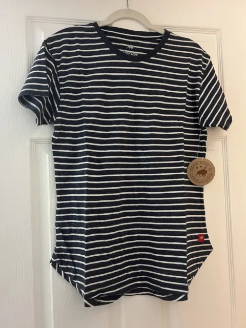 Sportiqe Navy Striped Women’s Short Sleeve T-Shirt Size XL