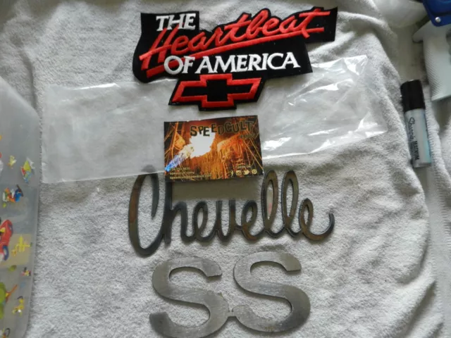 SpeedCult steel script Chevelle & SS Wall Hangers Chevy Patch