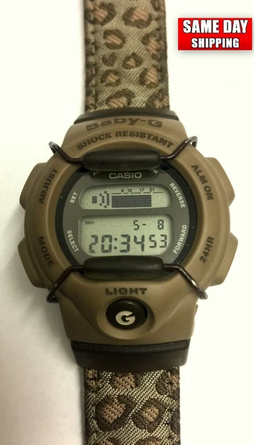 CASIO BABY G BG-150 G File Vintage 90s Rare Leopard Print  display picture 1
