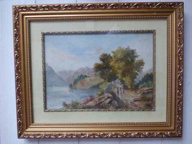 TABLEAU AQUARELLE PAYSAGE XIXème école Française EUR 14,50 - PicClick DE