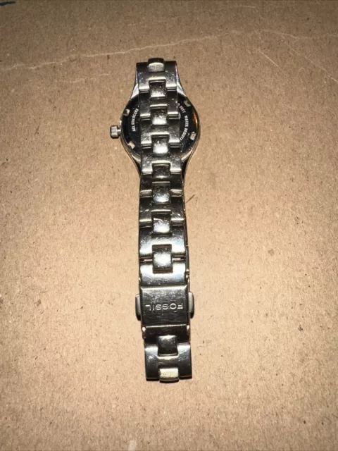 FOSSIL BLUE AM 4019 WOMENS WATCH Stainless Steel Band 100 METERS 27.00 PicClick