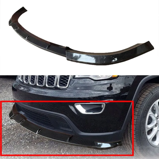 Front Bumper Lip Splitter Fits For Jeep Grand Cherokee SRT 2014-21 Carbon Fiber