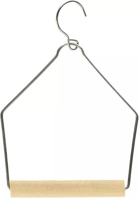 Hagen Living World Wooden Perch Swing 3 Inch by 4 Inch 3X4" Wood & wire w/ Hook