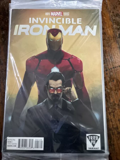 Invincible Iron Man 1 Fried Pie Variant Nm V2 Alex Maleev Bam Books A Million