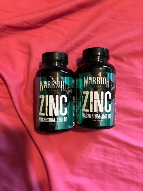 Warrior Zinc Magnesium Vitamin B6 ZMA 60 tablets x2
