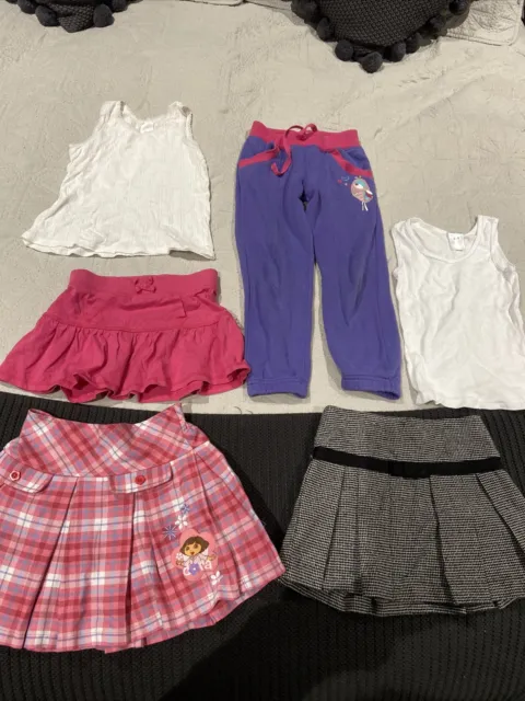 6 Mixed Items Of Girl Clothing Skirts Joggers Singlets Size 4 Target
