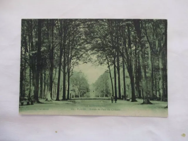 Cpa Orne 61 Flers Entree Du Parc Du Chateau