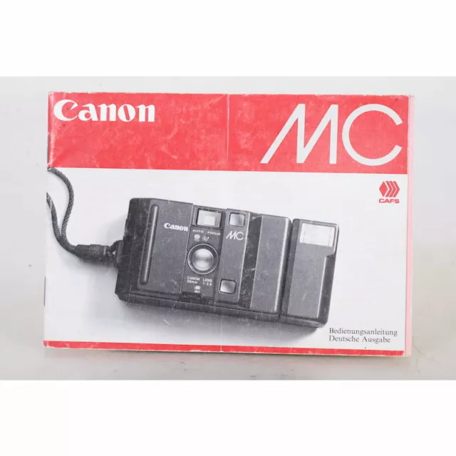 Canon Mc Manual de Uso / Instrucciones Manual/Alemán
