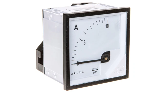 Analogue panel ammeter 0-10A 72x72mm IP50 C3 K = 90 degrees EA17N E207000 /T2UK