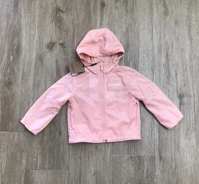 Burberry girls pink hooded Lightweight jacket / coat age 3 Yrs BNWT RRP £320