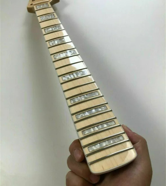 Maple ST Guitar neck 22 frets 25.5 inch maple fingerboard, Block Inlay DIY Parts