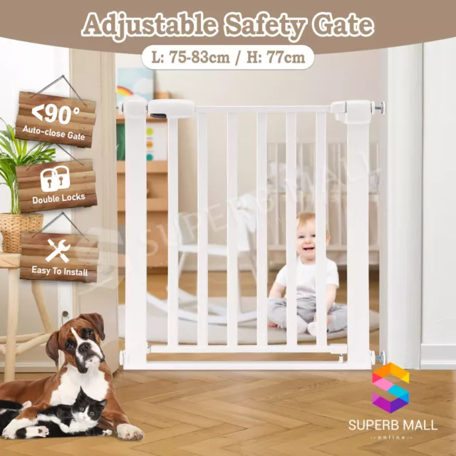 Kids Dog Safety Gate Pet Safe Fence Barrier Security Guard for Stairs Adjustable